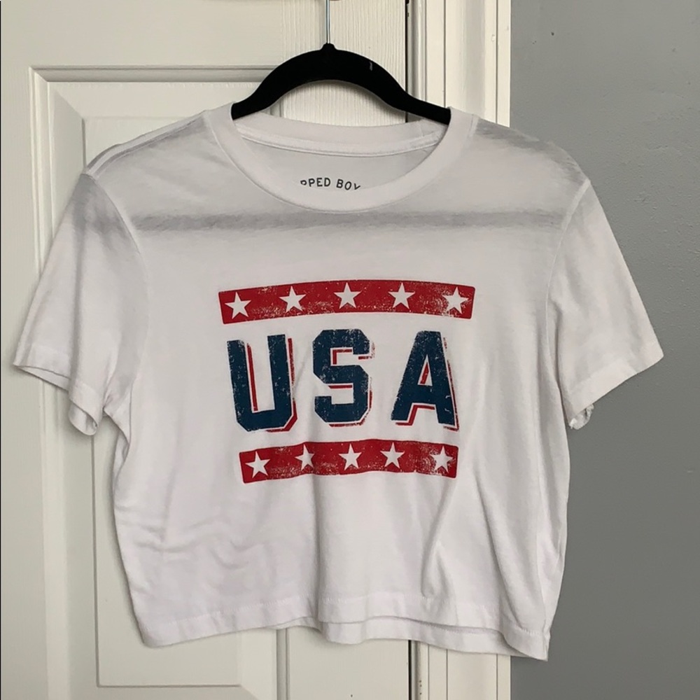 usa crop top